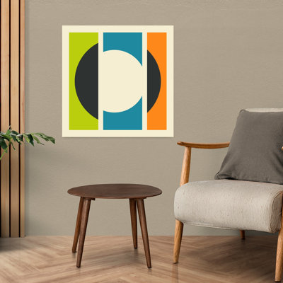 «Vibrant Geometric Circles Abstract», audacieuse, architecture contemporaine, impression sur toile