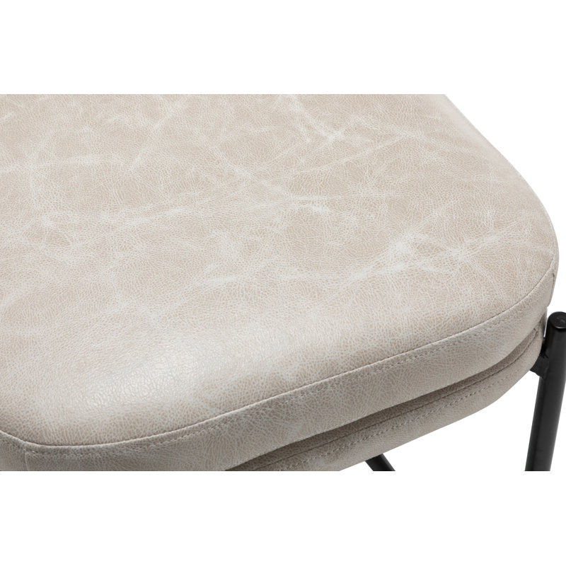 Sydnor Upholstered Counter Stool, White, Black