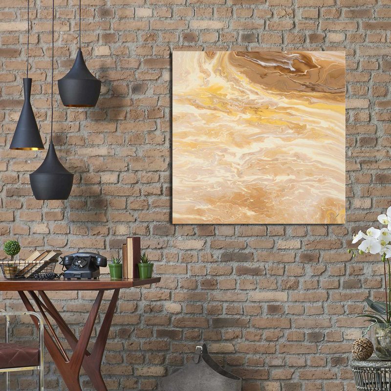 «Oasis», reproduction de peinture acrylique, H 28 po x l 28 po x P 1,5 po, Toile tendue
