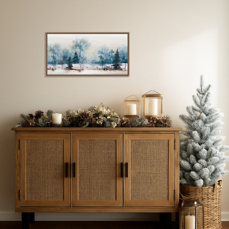 Dusty Blue I  by Isabelle Z Framed Canvas Wall Art Print