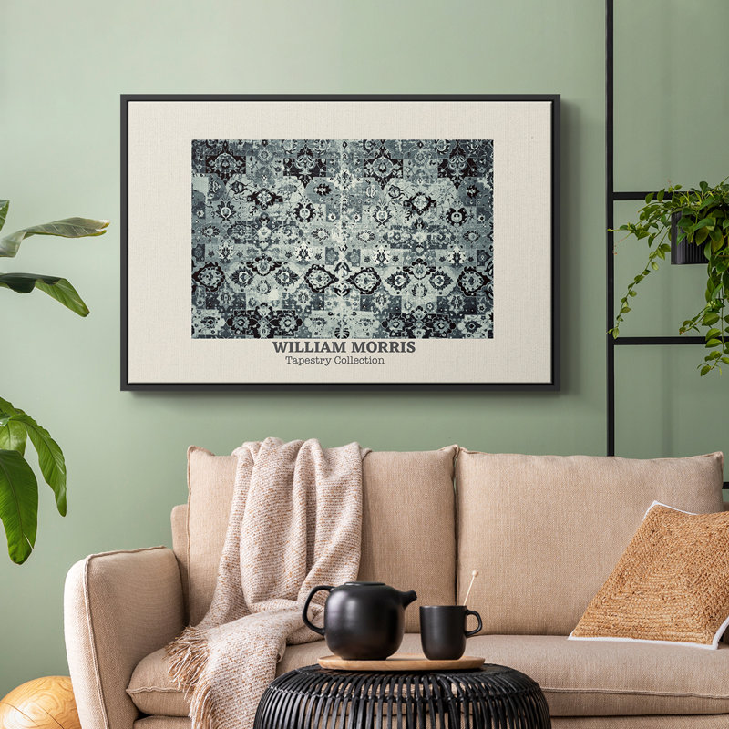 Abstrait rétro-XXXIV, Toile avec cadre flottant noir, H 27 po x l 41 po x P 2 po