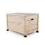 Niche pour chien d'intérieur avec plancher surélevé et fond antidérapant, niche pour chien en bois avec porte verrouillable en fer-76760227