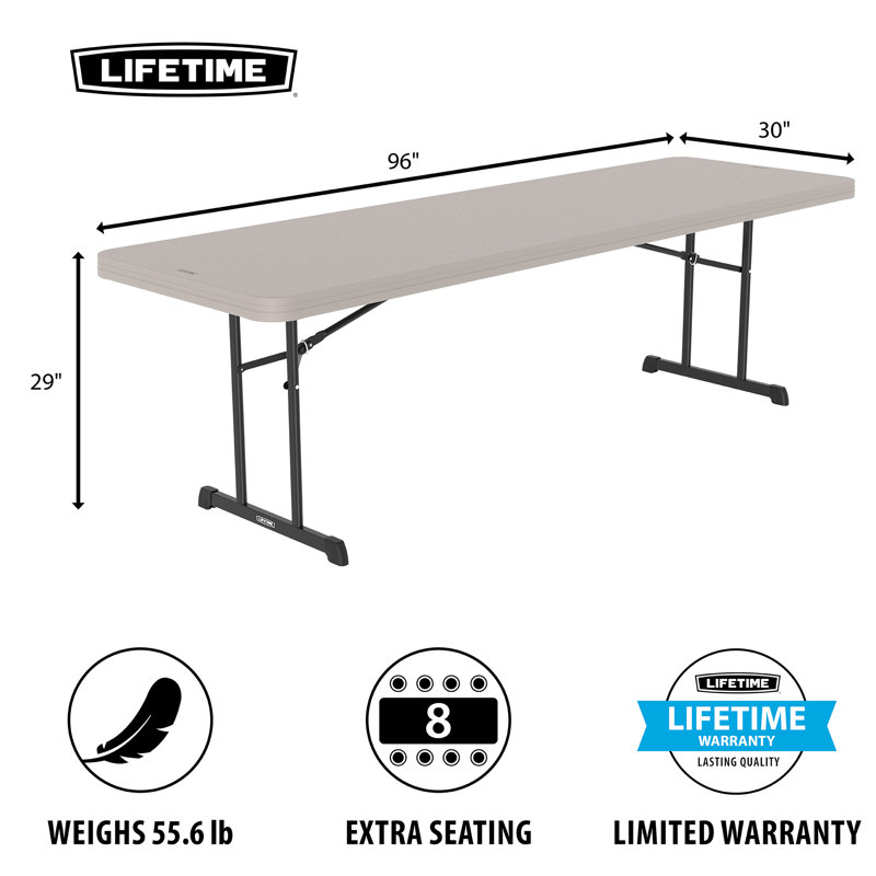 Rectangular Banquet Table, Putty, 29" H x 96" L x 30" W