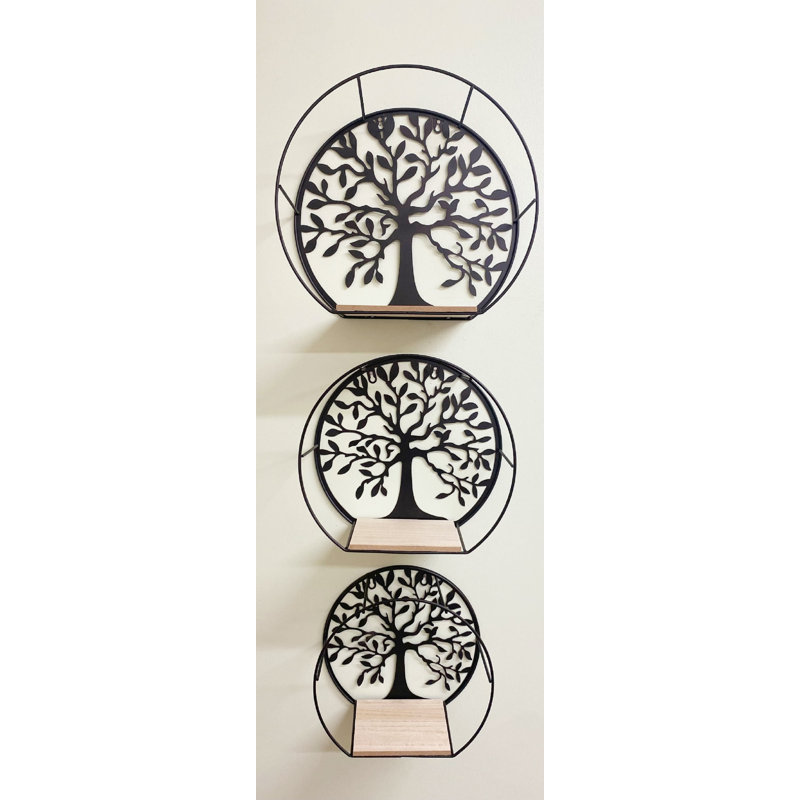 Hibba 3 Piece Circle Accent Shelf