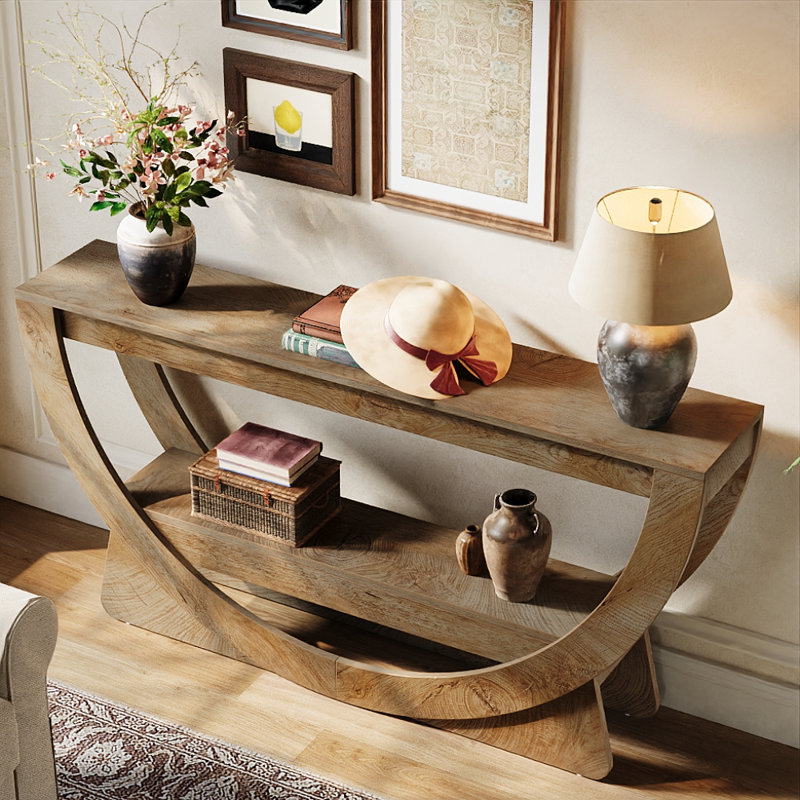 160 cm W Console Table, Brown