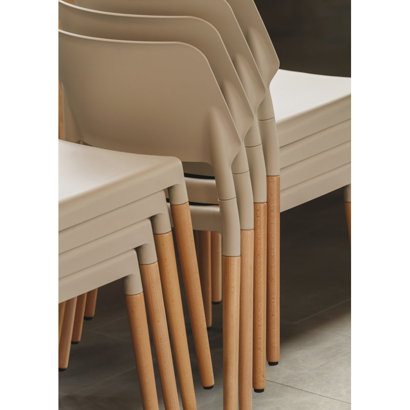 Belloch Chair, White, Natural Beech Wood