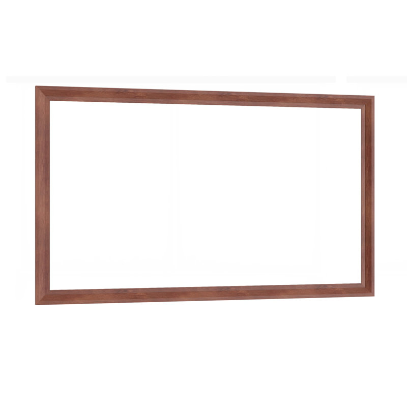 60" Oversized Modern Rectangle Bathroom Mirror, 60" x 36", Walnut