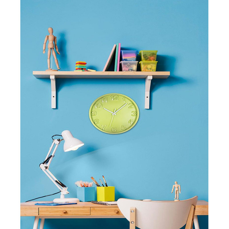 Bold Number Wall Clock, Green