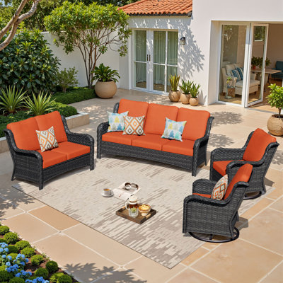 7 - Person Patio Conversation Set with Cushions
