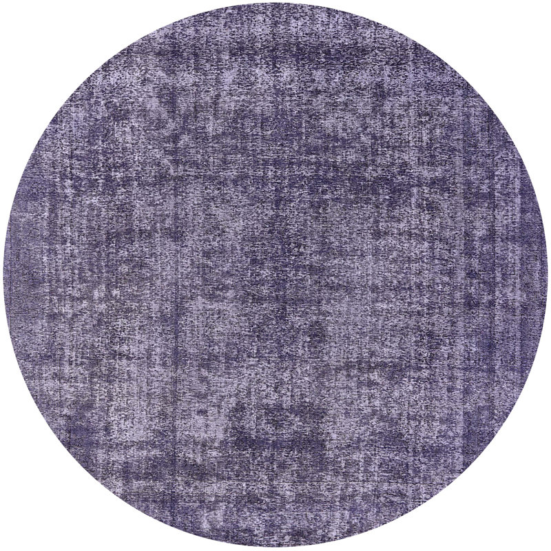 Tapis 100% Mid-Century moderne lavable à la machine 2243, Rond 6 pi