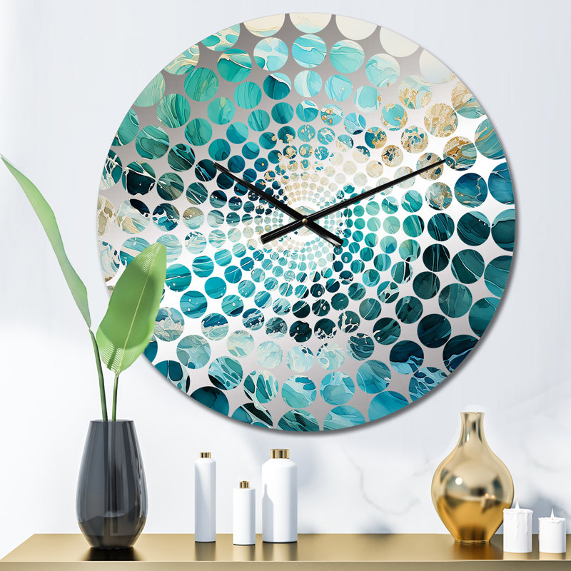 Horloge murale Oceanic Collage III - Collages abstraits, Petit