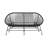 61.25'' Wide U-Shaped Wicker Loveseat with Cushions-417031046