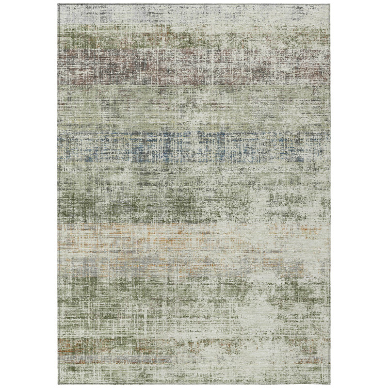 Machine Washable Indoor/Outdoor Jourdan ACN2388 Stripes Rug, Rectangle 10' x 14'