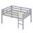Wood Loft Bed With Ladder-1263386807