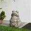 Statue de jardin grenouille de style zen de 16,75 po H MGO