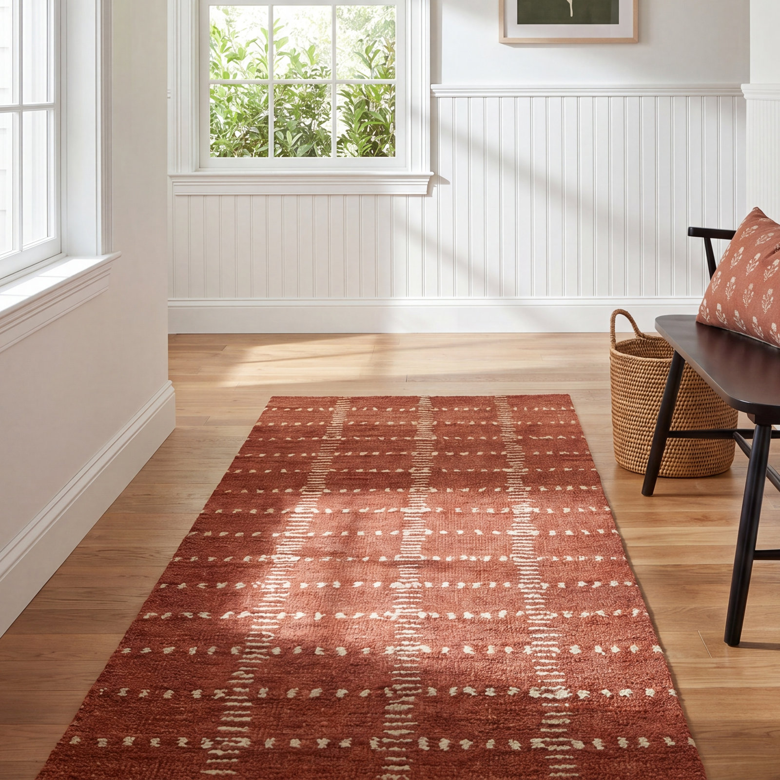 Corinth Hand-Tufted Geometric Rug, Runner 2'3" x 8'
