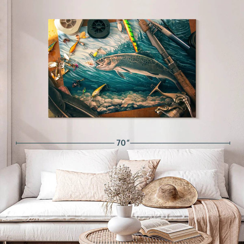 Senne All About Fishing, 32" H x 48" W