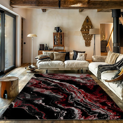 Tapis noir / gris / ivoire / beige Galaxy Series
