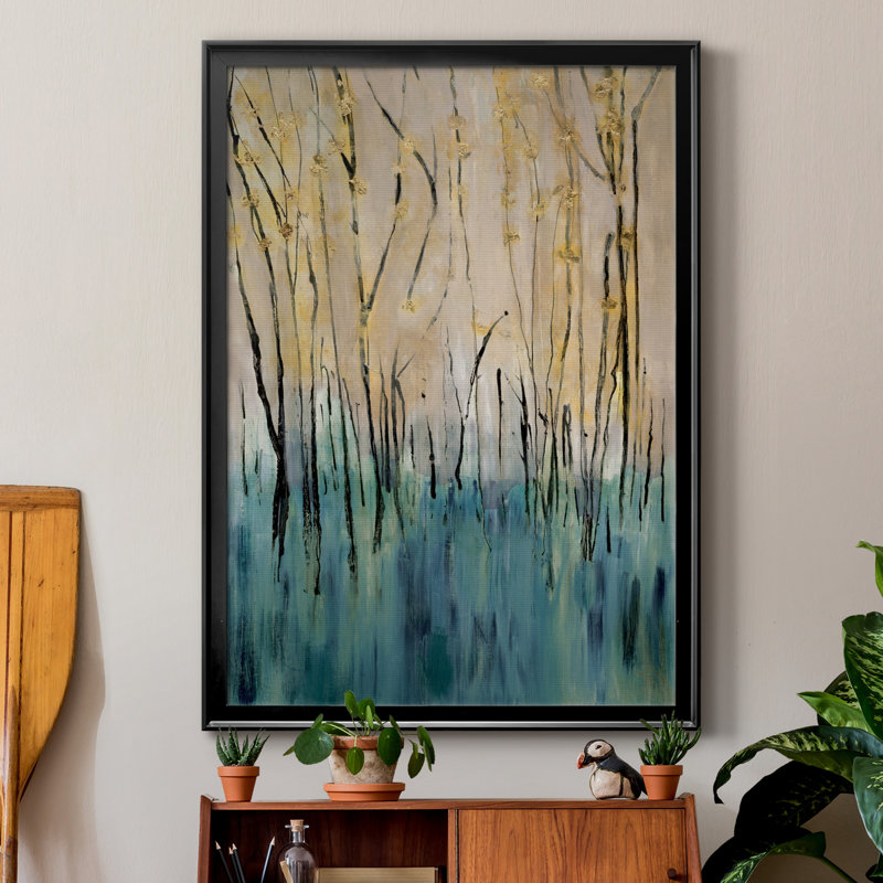 Mountain Air - Peinture sur toile encadrée, H 18,5 po x l 24,5 po x P 1,5 po, Cadre noir