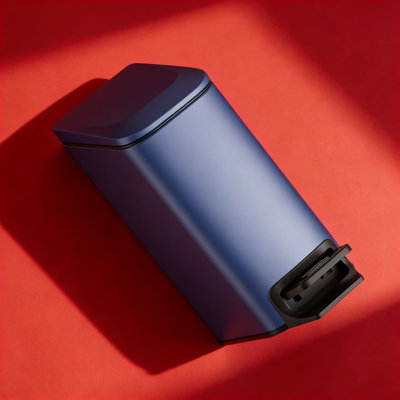 Slim Stainless Steel Trash Can With Soft Close Lid And Step Pedal, Space Saving Small Garbage Bin For Bathroom, Bedroom, Office And Kitchen