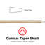 Queues de billard 36 "36" Maple Bar