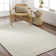 Rectangle Crowson Solid Color Handmade Flatweave Area Rug in Beige