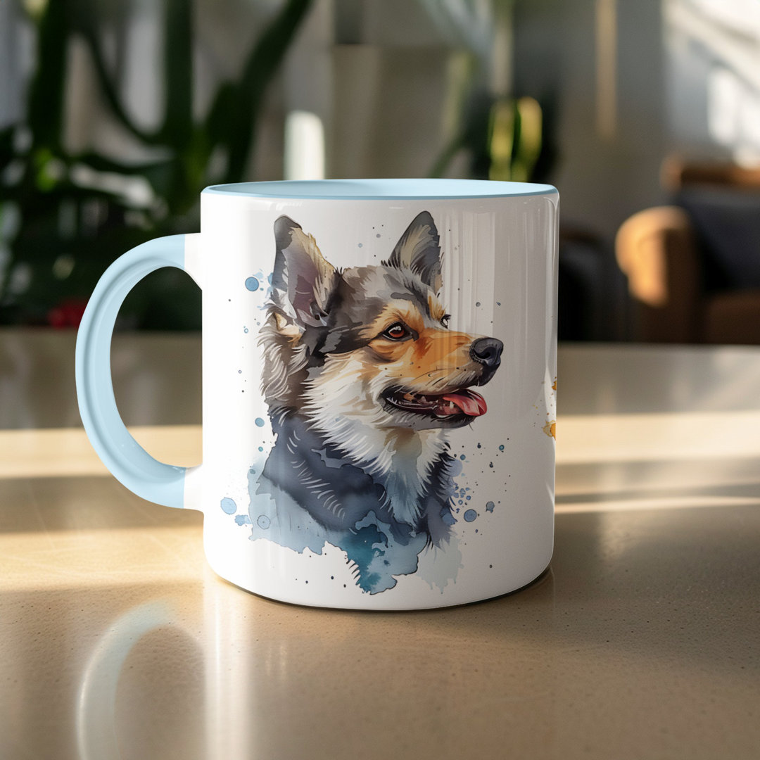11oz Watercolour Border Terrier Design Coffee Mug