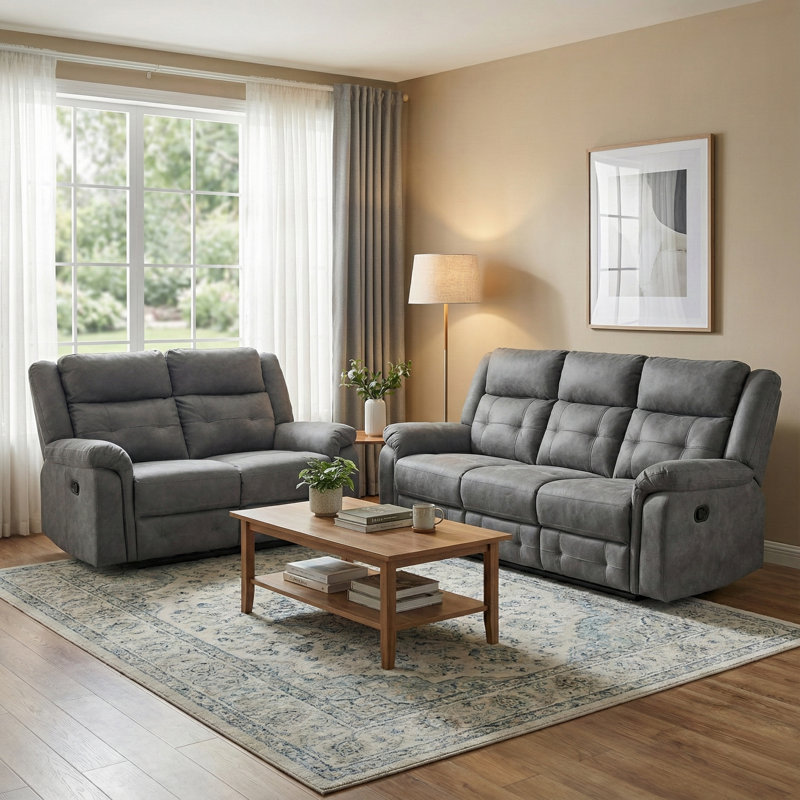 Bonachea 2 - Piece Living Room Set, Dark Grey