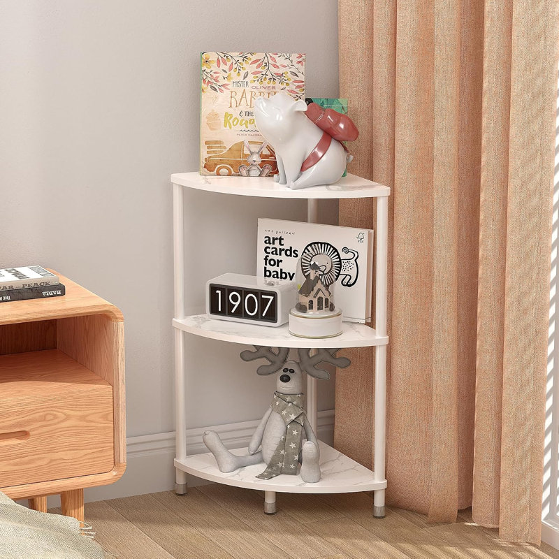 Étagère d'angle à 3 niveaux pour salle de bain