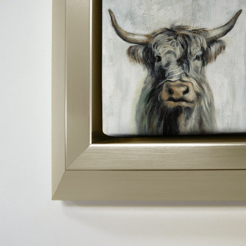 Vache Highland, H 40 po x l 40 po, Champagne