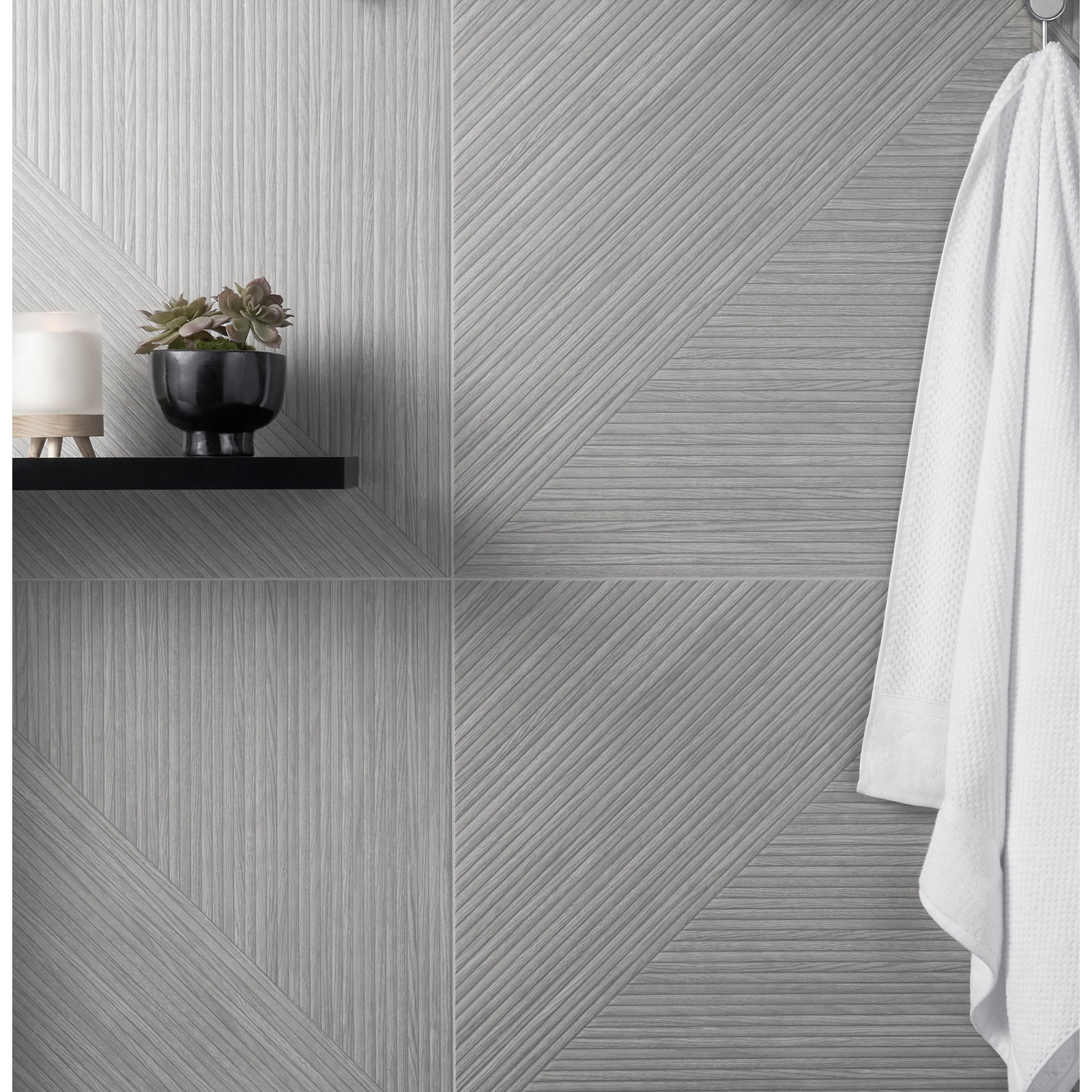 Alinea 23.62 in. x 47.24 in. Matte Porcelain Wood Look Wall Tile (15.49 Sq. Ft./ case), Gray