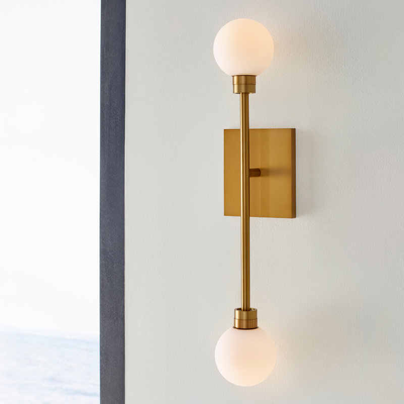 Mara 2 - Light LED Armed Sconce, Aged Brass