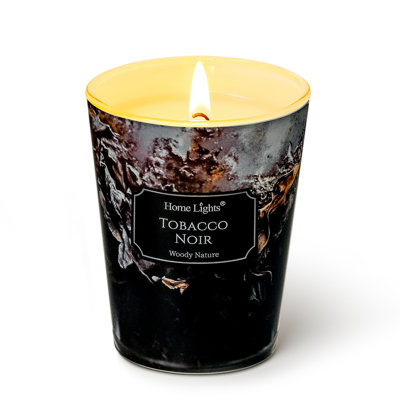 Noir tabac | Homelights 1-Wick - 6,7 oz de cire de soja - 40 heures et plus de bougies parfumées