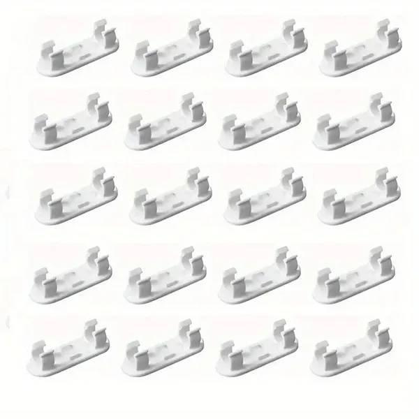 20 pièces Clips de gestion des câbles transparents - Organisateurs de câbles adhésifs pour la télévision, PC, Ethernet, sous le bureau et le mur - Organisation de la maison et du bureau