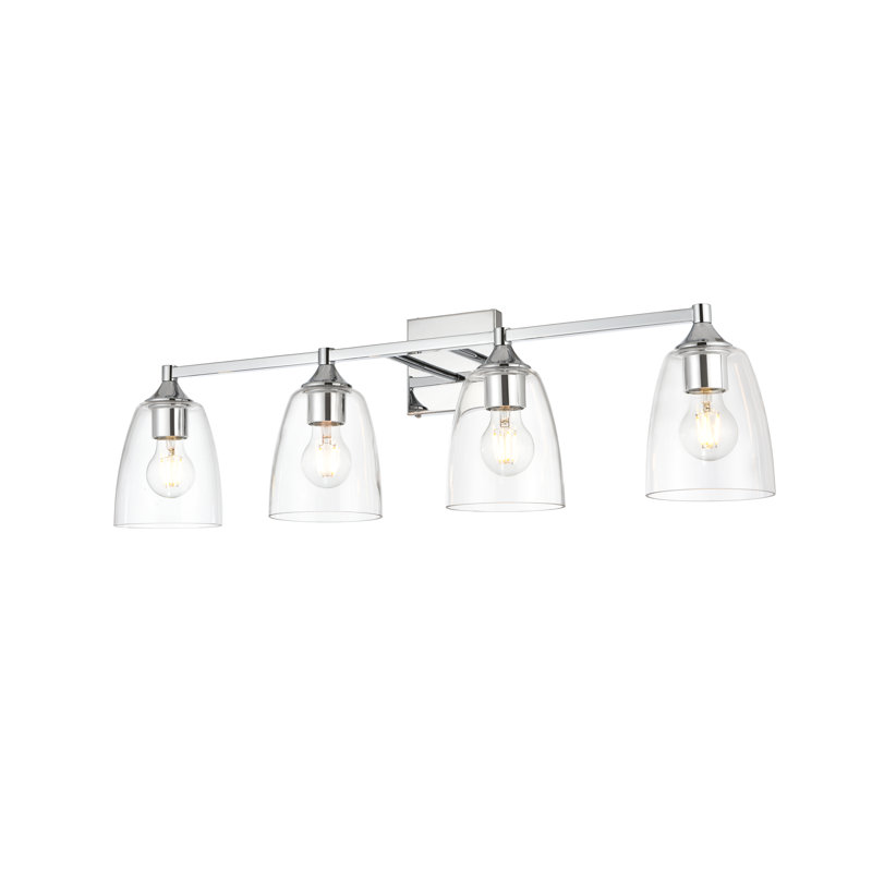 Éclairage pour meuble-lavabo à intensité variable Bahraoui, Chrome, Une lumière, H 10 po x l 5 po x P 5 po