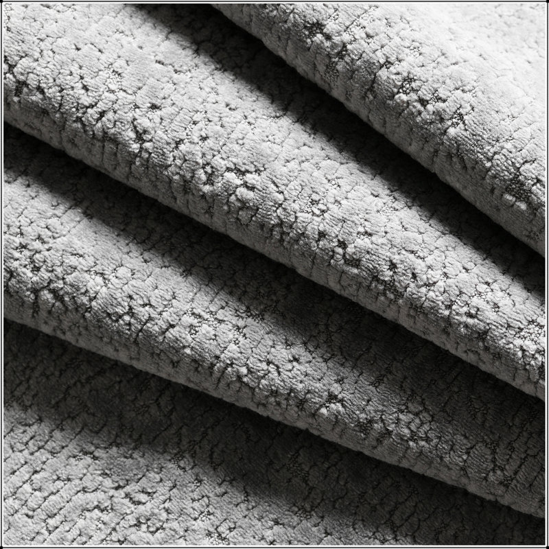 Canapé en chenille avec accoudoirs coussinés, Blanc