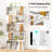 Geometric Bookcase S-Shaped Bookshelf w/ Metal Frame Gold-796637932