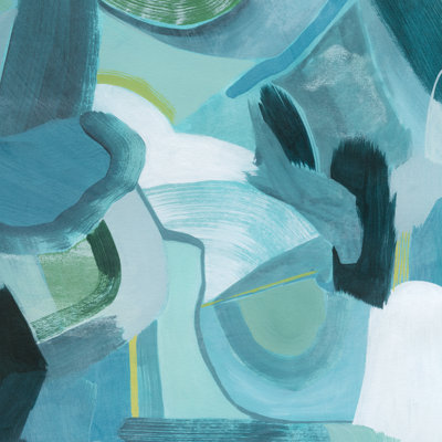 Turquoise Sway I by Grace Popp - Wrapped Canvas Print