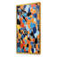 Carreaux de couleur orange bleu - tuile abstraite, art mural-250376579-52374589