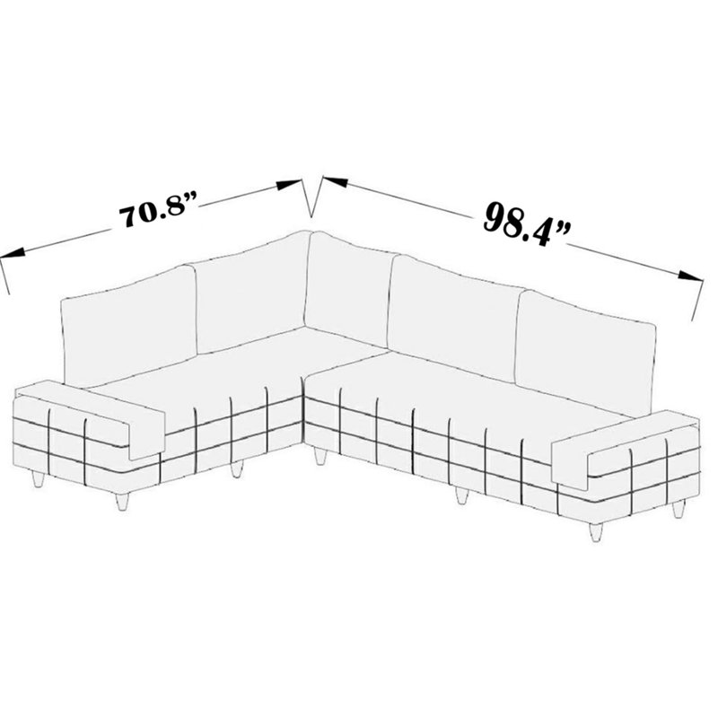 Canapé modulaire Inferno, noir (modulaire)