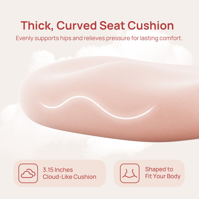 Chaise de bureau ergonomique rose Cablady, Rose