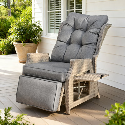 Outdoor Lounge Chair with Ottoman