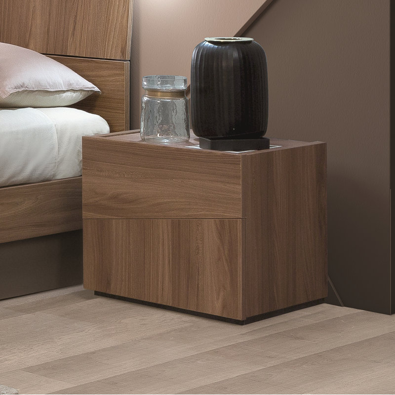 Cosette 58cm W Solid Wood Bedside Table