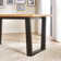 Mercee Parquet Herringbone Veneer Dining Table - Chevron Top Traditional Rustic Farmhouse Kitchen Style