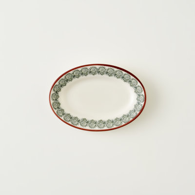 Plateau de service indien en porcelaine