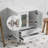 Getzel 48 Single Bathroom Vanity with Wood Top, Vessel Sink, Zinc Alloy Faucet, Solid Wood Legs-192533914-192533917