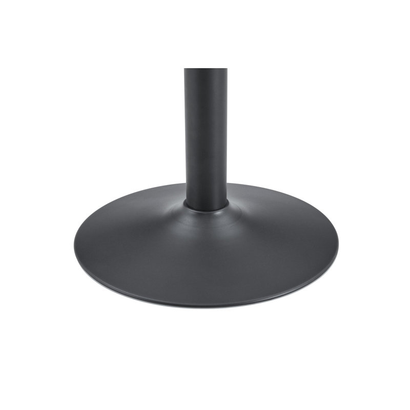 Table basse ronde en verre trempé de 27,5 pouces de diamètre. 17,7 pouces de haut, soutenu par une base en métal noir, avec un bord de luxe léger.