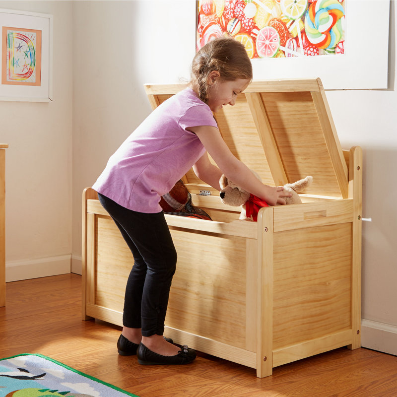 Melissa & Doug Wood Kids Toy Chest, Honey, 24"H x 19"W x 33"D