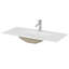 Lavabo de salle de bain en céramique blanche de 36 pouces, convient à un meuble-lavabo de 36 pouces, trou de robinet pré-percé, design minimaliste moderne, durable et facile à nettoyer