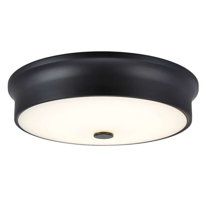 Plafonnier encastré cylindrique à DEL unique 12 po Plamond, Noir